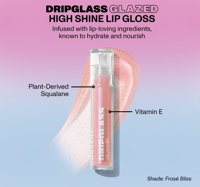 Aurascape Dripglass Glazed Highshine Pearlized Lip Gloss - Cosmic Coral