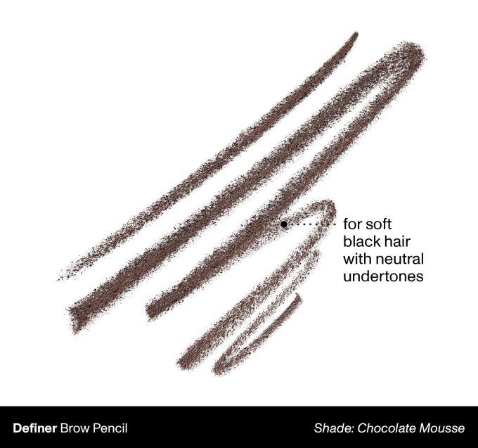 Definer Dual-Ended Brow Pencil & Spoolie - Chocolate Mousse