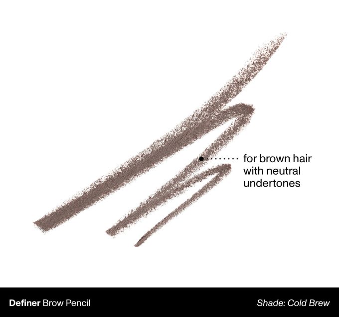 Definer Dual-Ended Brow Pencil & Spoolie - Cold Brew