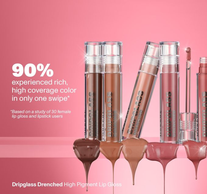 Dripglass Drenched High Pigment Lip Gloss - Wet Peach