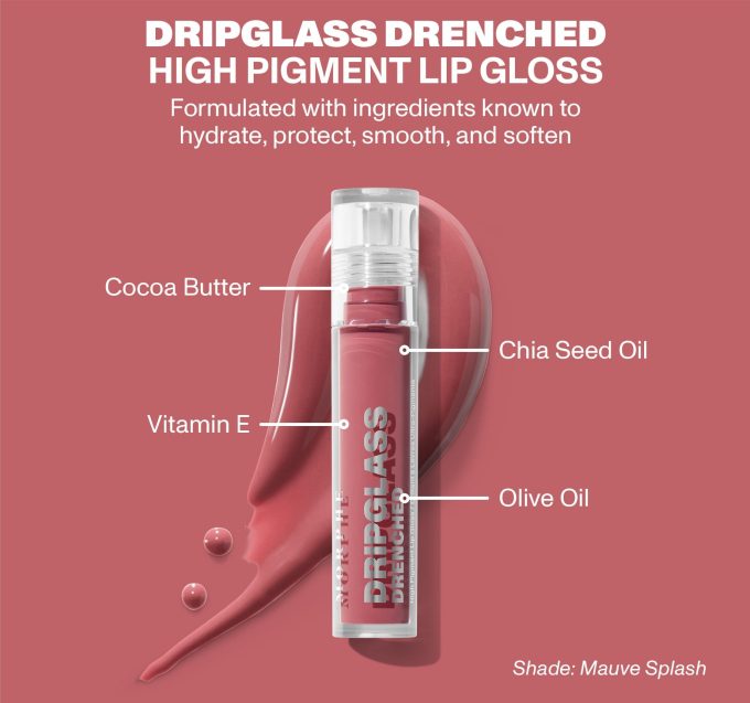 Dripglass Drenched High Pigment Lip Gloss - Wet Peach