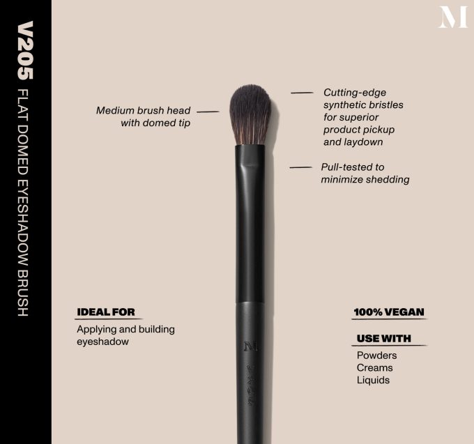 V205 Flat Domed Eyeshadow Brush