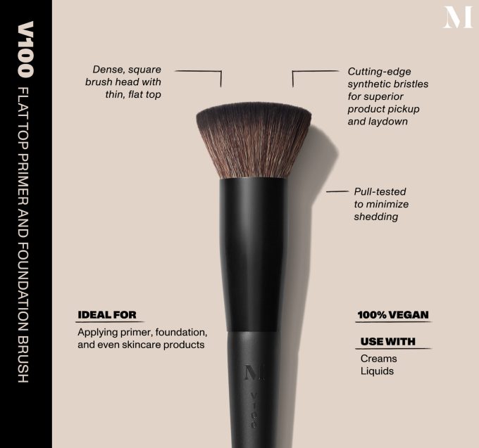 V100 Flat Top Primer And Foundation Brush